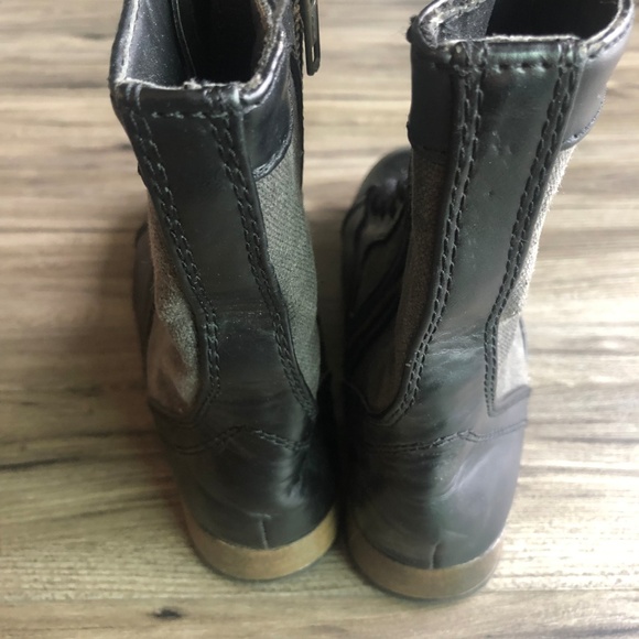 Black & Grey Candies Canavs Pleather Moto Boot Size 6 - Picture 6 of 7